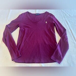 Polo Ralph Lauren Purple Long Sleeve Top Size Medium